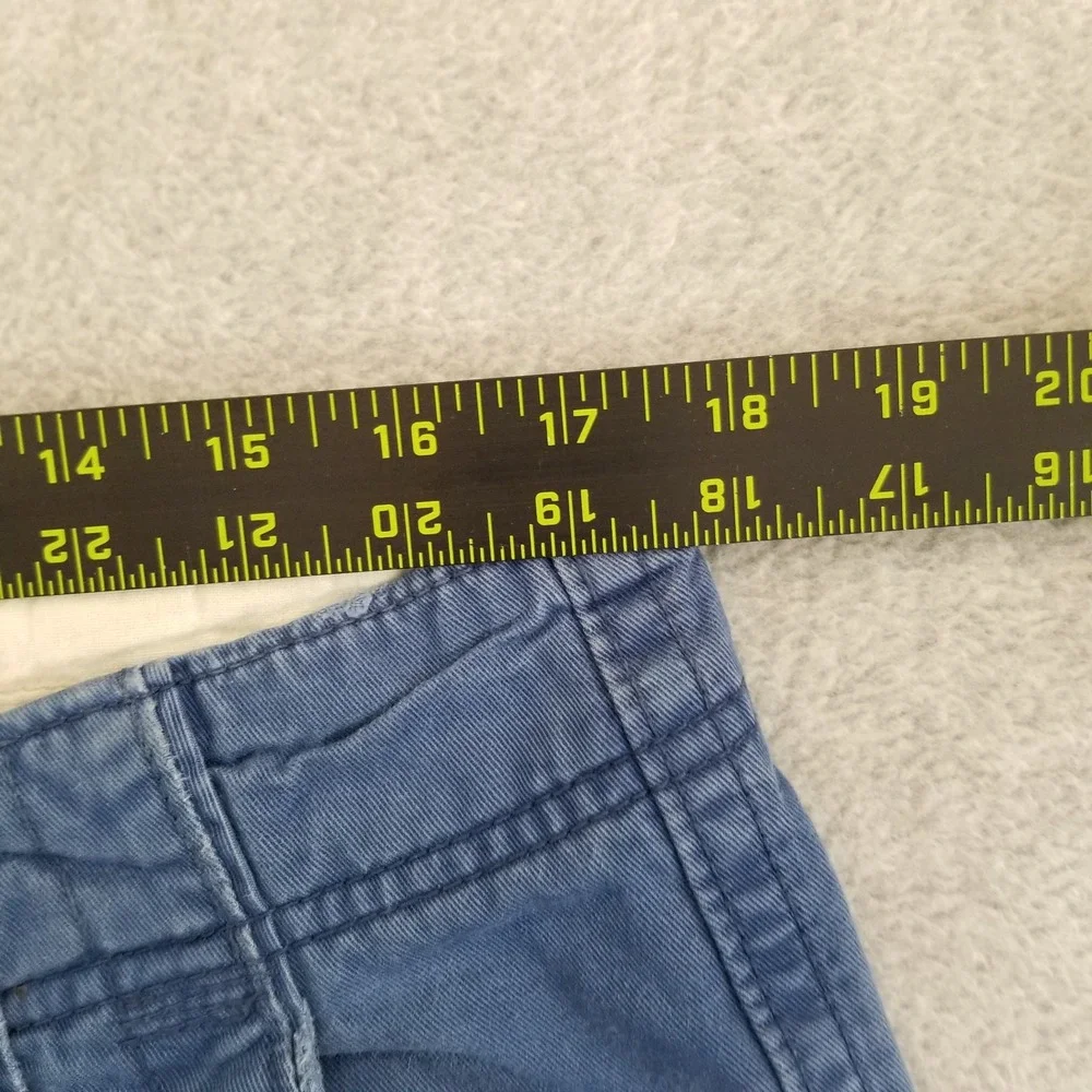 Hollister Shorts Mens 34 Blue Chino Flat Front Casual Embroidered Seagull Y2K